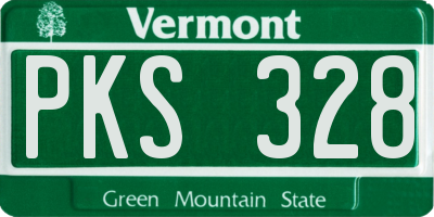 VT license plate PKS328
