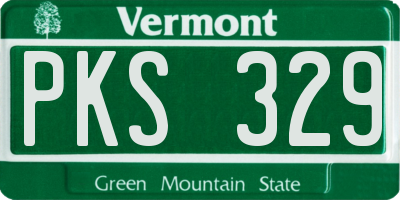VT license plate PKS329