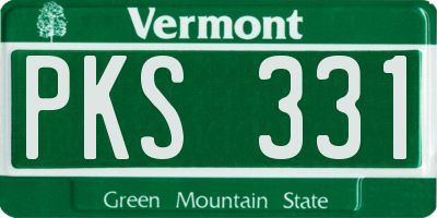 VT license plate PKS331