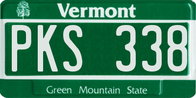 VT license plate PKS338