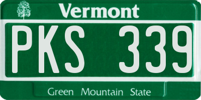VT license plate PKS339