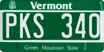 VT license plate PKS340