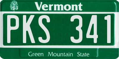 VT license plate PKS341
