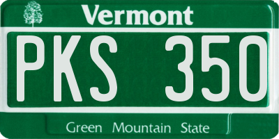 VT license plate PKS350