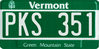 VT license plate PKS351