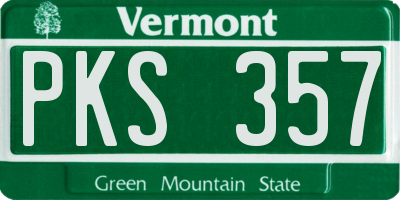 VT license plate PKS357