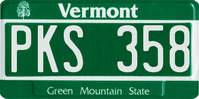 VT license plate PKS358