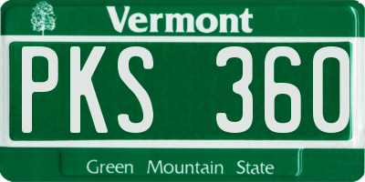 VT license plate PKS360