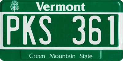 VT license plate PKS361