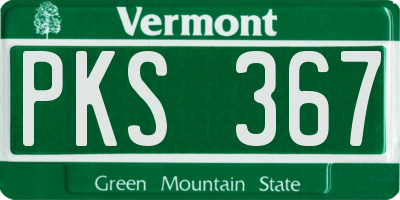 VT license plate PKS367
