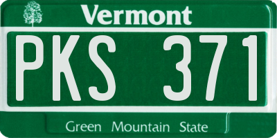 VT license plate PKS371