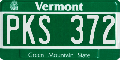 VT license plate PKS372