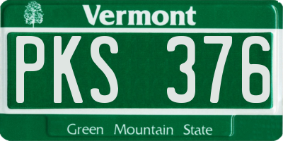 VT license plate PKS376