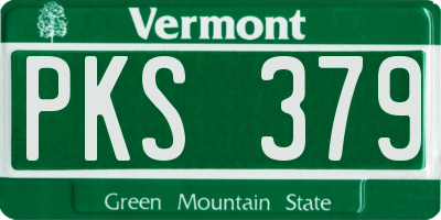 VT license plate PKS379