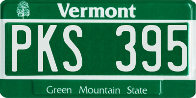 VT license plate PKS395