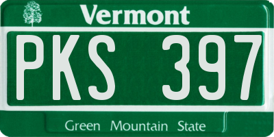 VT license plate PKS397