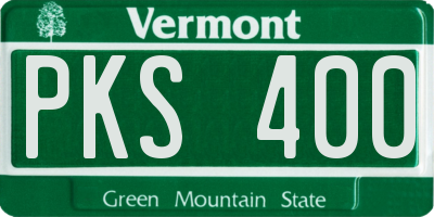 VT license plate PKS400