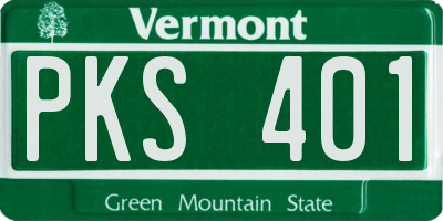 VT license plate PKS401