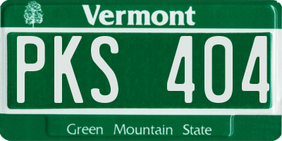 VT license plate PKS404