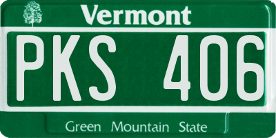 VT license plate PKS406