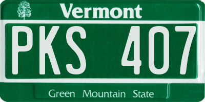 VT license plate PKS407