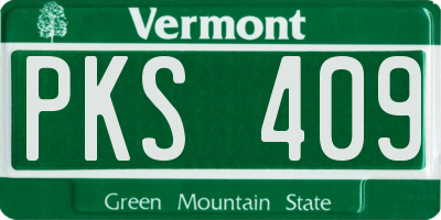 VT license plate PKS409