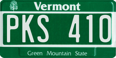 VT license plate PKS410