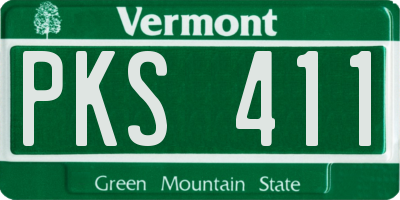 VT license plate PKS411