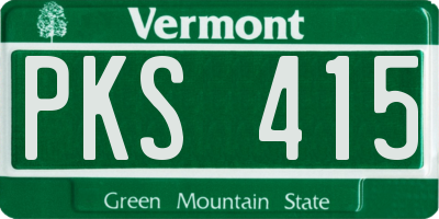 VT license plate PKS415