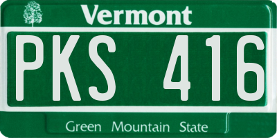 VT license plate PKS416