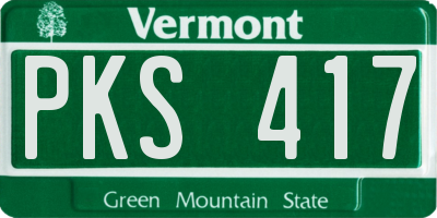 VT license plate PKS417