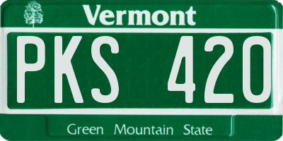 VT license plate PKS420