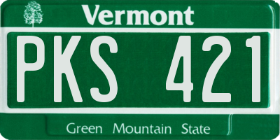 VT license plate PKS421