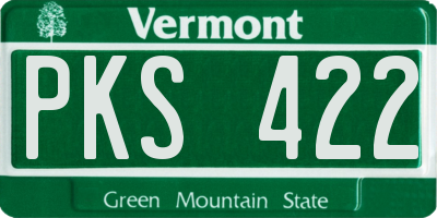 VT license plate PKS422