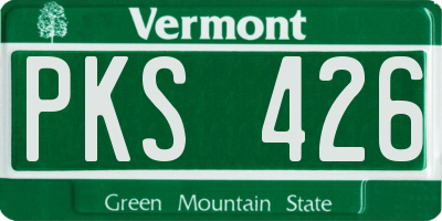 VT license plate PKS426