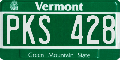 VT license plate PKS428