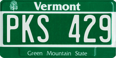 VT license plate PKS429