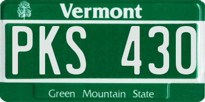 VT license plate PKS430