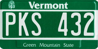 VT license plate PKS432
