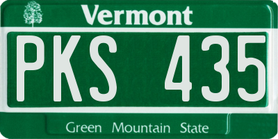 VT license plate PKS435