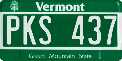 VT license plate PKS437