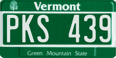 VT license plate PKS439