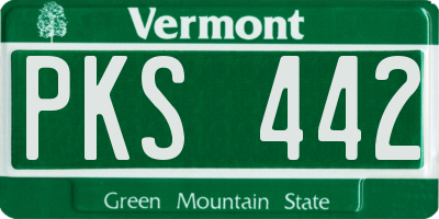 VT license plate PKS442