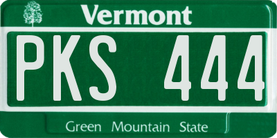 VT license plate PKS444