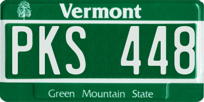 VT license plate PKS448