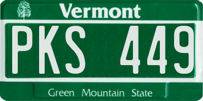 VT license plate PKS449