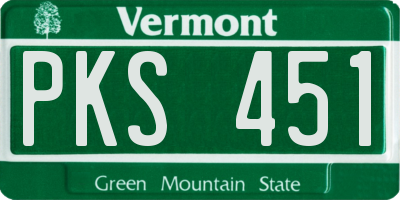 VT license plate PKS451