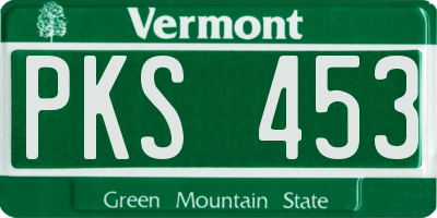 VT license plate PKS453