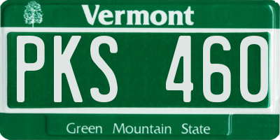 VT license plate PKS460