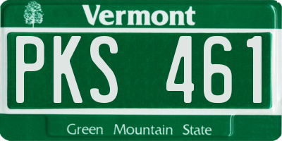 VT license plate PKS461